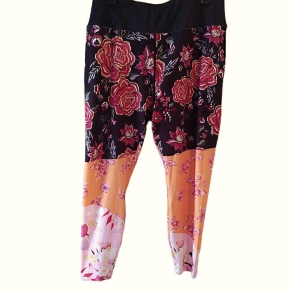 Nanette lepore royal botanical garden floral high waisted leggings size 1X